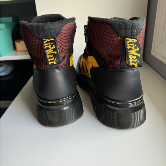 Dr. Martens Boury Warmwair Contrast Nylon Leather Casual Boots BLACK Tan Sz 12 main image 4